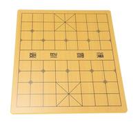 Toyvian Échiquier en Bois Jaune Réversible, Accessoire de Jeu de Société Pratique et Polyvalent Maison Design Élégant et Utilisation Recto Verso