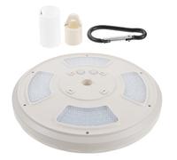 Toyvian Éclairage Solaire pour Mât De Drapeau 128 LED Blanc pour Jardin Extérieur, Lampe Étanche Pratique sans Câblage, Spot Lumineux Économe en Énergie pour Usage Extérieur