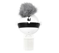 Toyvian Électrique pour Chat, Balle Auto-Amusante en Poils de Lapin | Design Basse Consommation, Pile Aaa, ABS et Plume Artificielle, pour Chatons et Plateformes D’arbre