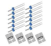 Toyvian Ensemble 4 Pièces Aiguilles Doubles en Acier pour Machine à Coudre Pieds Presseurs Ourlet Roulé et Pied Ourleur Double Broche 2/90 3/90 4/90 MM Accessoires Couture