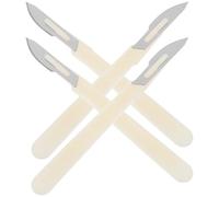 Toyvian Ensemble 4 Pièces Couteaux Acier Carbone Échelle, Coupe-pâte et Racloir à Pâte, Outils de Pâtisserie Blancs pour Découpe Précise et Façonnage, Boulangerie Cuisine Maison