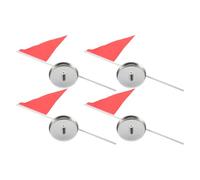 Toyvian Ensemble 4 Pièces Trous de Golf avec Drapeaux, Coupe de Putting en Acier Inoxydable 10 Cm, Accessoires D'entraînement de Golf pour Intérieur et Extérieur, Aide à L'amélioration