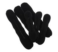Toyvian Ensemble 6 Outils à Chignon Donut Éponge Douce Noir, Grandes et Petites Tailles, Portable pour Femmes Cheveux Longs, Coiffure Quotidienne et Fêtes