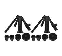 Toyvian Ensemble De 2 Kit de Buses de Mini Fontaine en Plastique Noir pour | Débit Doux, Faible Bruit, Anti-débordement et Anti-éclaboussures, Usage Intérieur Bureau, Petits Aquariums