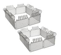 Toyvian Ensemble De 2 Miniature Plastic Military Fence for DIY War Scene Building Blocks Micro Landscape Model Accessories for Dollhouse and Garden Decor