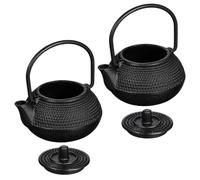 Toyvian Ensemble de 2 Pièces Théière Vintage en Fer Mini Bouilloire Décorative et Résistante la Chaleur pour Chambre ou Bureau Style Rétro Léger