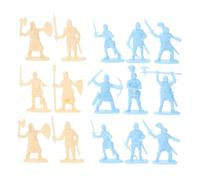 Toyvian Ensemble de 200 Figurines de Soldats Médiévaux Miniatures Jouets en Plastique Détails Fins Décoration Intérieure et Extérieure Modèle de Petit Soldat