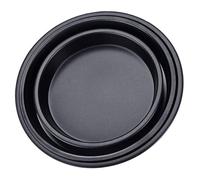 Toyvian Ensemble de 3 Plaques à Pizza en Acier Carbone Noir, Revêtement Antiadhésif, Conductrices de Chaleur Rapides, Faciles à Nettoyer, pour Desserts et Goûters