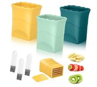 Toyvian Ensemble De 3 Set de Trancheurs Portables pour Fruits et Légumes avec Brosse Coupe- et Coupe-œufs Manuel Pratique Acier Inoxydable Outil de Cuisine et Facile à Utiliser