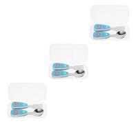 Toyvian Ensemble de 3 Ustensiles pour Lalimentation Des Bébés : Fourchette Et Cuillère Lisses pour Apprendre à Manger en Toute Sécurité