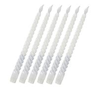 Toyvian Ensemble de 6 Bougies Longues Torsadées Blanches Bougies LED à Piles pour Décoration de Mariage et Fêtes Éclairage sans Flamme pour Ambiance Romantique et Dîner
