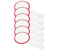 Toyvian Ensemble de 6 Tableaux Blancs Réutilisables à Face Unique en Mousse Rouge et Blanc, Petit Tableau D'affichage pour Notation et Écriture DIY