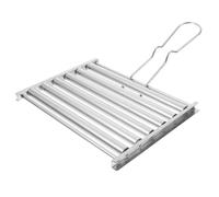 Toyvian Ensemble de Barbecue en Acier Inoxydable pour Saucisses et Accessoire de Camping Portable Grille à roulettes Jardin Pique- Pratique et