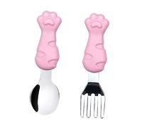 Toyvian Ensemble De Couverts Pour Bébé En Acier Inoxydable Fourchette Et Cuillère Vaisselle Dentraînement Pour Nourrissons Nouveau-nés Et Tout-petits Sans Manche