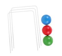 Toyvian Ensemble De Jouets De Gateball Équipement De Jeu Extérieur pour Enfants Jeux Extérieurs Cerceaux De Croquet Jouets De Balle pour Enfants De Hêtre