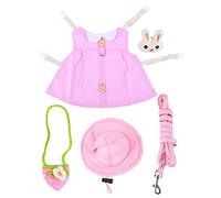 Toyvian Ensemble de vêtements pour Animaux de Compagnie Lapin Accessoires pour Animaux de Compagnie Rose étiqueter Costumes vêtements pour Petit Chien Habiller Un Animal de Compagnie Coton