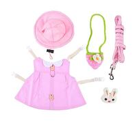 Toyvian Ensemble Lapin Accessoires toilettage Rose étiqueter vêtements pour Petit Chien Habiller Un Animal de Compagnie vêtements pour Animaux de Compagnie Peluche