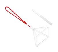 Toyvian Ensemble Pyramide Chantante en Cristal Quartz 5 Pouces avec Baguette - Instrument de Musicothérapie pour Contemplation Yoga et Relaxation - Décoration Sonore Apaisante et