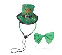 Toyvian Ensemble Serrage-Tête Trèfle Vert Saint-Patrick Mini Chapeau Haut-de-Forme Irlandais, Kit D’Accessoires Cheveux Festifs pour Garçon et Filles et Adultes, Bandeau Léger et