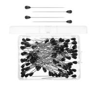 Toyvian Épingles à Coudre Droites Noires à Tête de Goutte 5 X 55 MM Lot de 200 Pièces pour Couture Maison Quilting et Décorations de Mariage Épingles pour Travaux Manuels et