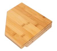 Toyvian Étagère d'angle Murale en Bambou, Support Triangulaire sans Perçage, Rangement Mural pour Salle de Bain Cuisine, Tablette Suspendue, Côté 20 CM, Conception Gain de Place