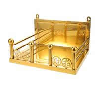 Toyvian Étagère Murale Feng Shui en Acier Inoxydable Doré Support pour Temple Bouddhiste Petite Taille Présentoir pour Statue Guan Gong et Guanyin Étagère D’Autel Murale pour