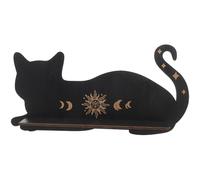 Toyvian Étagère Murale Flottante Forme Chat Bois Robuste Rangement Polyvalent pour Salon Chambre et Décoration Intérieure Style Rustique