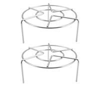 Toyvian Étagère pour Casserole à Vapeur en Acier Inoxydable 2pcs, Résistante la Rouille, Sûre, pour Cuisson Vapeur à Domicile Restaurant