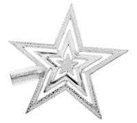 Toyvian Étoile pour Décorer Le Sapin de Noël Argentée en PVC Légère et Portable, Décoration Festive pour Arbre de Noël Joyeux
