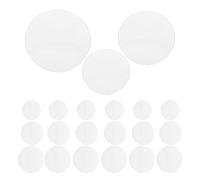 Toyvian Étui à Badges Ronds en Pvc Transparent 60pcs, Protection Haute Transparence et Installation Facile pour Affichage et Rangement de Badges Émaillés