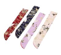 Toyvian Étuis en Soie Vintage Accessoires Élégants pour Éventails Pliants à Main pour Éventails Lot de 4 Pièces Légers et Portables pour Noël et Mariages