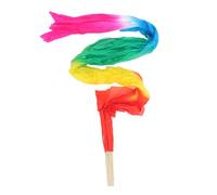 Toyvian Éventail de Danse de Soie Long avec Voile pour Danse du Ventre Femme et Allongé Accessoire Flexible pour Spectacles et Performances Artistiques