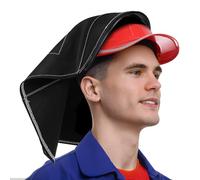 Toyvian Extension de Casque de Soudage en Tissu Noir Confortable à Porter, S'attache Facilement Casque, pour Atelier et Professionnels Expérimentés