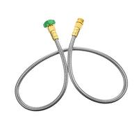 Toyvian Extension de Tuyau de Jardin Acier Inoxydable Connecteur Flexible Étanche Compatible Arrosage et Nettoyage Raccord Métallique Robuste