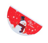 Toyvian Fan Shape Christmas Banner With Snowman Design Outdoor Xmas Welcome Flag For Garden Patio Doorway Decoration With Metal Grommets For Holiday Parties And Winter Celebrations