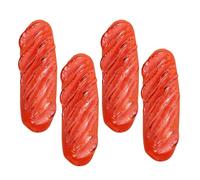 Toyvian Faux hot-dog : modèle réaliste de hot-dog artificiel, 4 pièces de fausses saucisses torréfiées pour photographie alimentaire et décoration de fête, mini saucisses