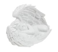 Toyvian Figurine Ange Cupidon en Résine Blanche Décoration Artisanale pour Maison et Bureau Statue D’Ange Priant pour Étagère ou Table Ornement Intérieur Élégant et Solide