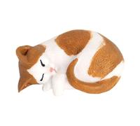 Toyvian Figurine Chaton Couché Côté Décor de Bureau Plastique Ornement de Table Original pour Garçon Fille et Adultes Statuette Chat Stable et Éducative pour Maison et Voiture