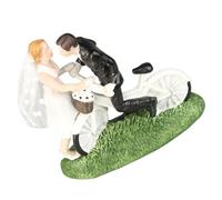 Toyvian Figurine Couple Mariés Résine Statue Mariée avec Voile pour Décoration Gâteau Mariage Cadeau Romantique Anniversaire et Saint Valentin