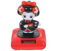 Toyvian Figurine de Poupée Kimono en Plastique Tête Oscillante, Décoration Solaire pour Tableau de Bord, Statuette Danseuse Japonaise pour Voiture