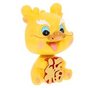 Toyvian Figurine Dragon Cartoon Résine Ornement Chinois Petit Dragon de Bureau Décoration Créative pour Table et Voiture Feng Shui Élégante