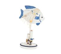 Toyvian Figurine Poisson Tropical Style Méditerranéen Décoration Rustique Plastique Ornement Animal pour Jardin Salon Balcon