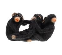 Toyvian Figurine Singes Sages Résine Symbolique Décoration Bureau Maison Statuette Trois Singes Voir Entendre Parler Aucun Cadeau Pensée Positive