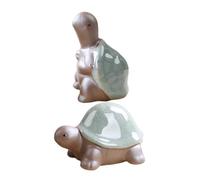 Toyvian Figurine Tortue Céramique 2pcs Décorative pour Maison et Thé Apparence Réaliste et Style Zen Unique, pour Décoration Intérieure et Plateau à Thé