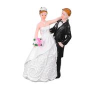 Toyvian Figurines Couple Mariés pour Gâteau de Mariage Décoration DIY Élégante pour Anniversaire et Fête Noces
