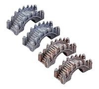 Toyvian Figurines De Pont Miniatures 4pcs pour Jardin Et Décoration Extérieure Résine Grise Et Brune Décorations De Créatives pour Mini Jardins Et Aquariums Ponts Décoratifs De Résine