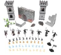 Toyvian Figurines Miniatures de Chevaliers et Soldats Médiévaux Décorations pour Table de Sable Kit de Modèles Résistants Aux Intempéries pour Projets Scolaires et Jeux Garçon Fille