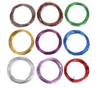 Toyvian Fil de formation pour bonsaï 9 rouleaux : kit de fil de formation en aluminium pour bonsaï, pour artistes et débutants, fixation de branches, horticulture et paysage, 5 m