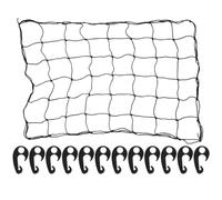 Toyvian Filet avec Crochets en Plastique Noir Élastique de Chargement Grosse Capacité, Rangement de Bagages pour Voiture en Voyage sur Barres de Toit
