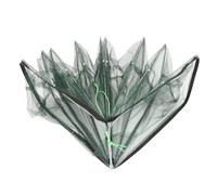 Toyvian Filet de Pêche Pliable Automatique à Mailles 8 Trous Grand Vert Épuisette de Pêche Portable en Matériau Élastique Nasse à Crabes et Crevettes pour Eau Douce et Salée Outil